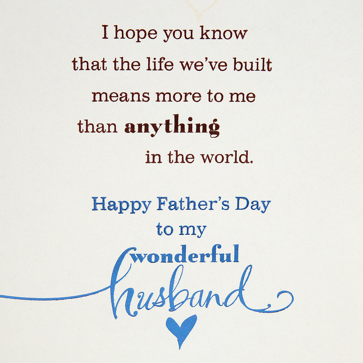 Romantic Father's Day Card for Husband (The Life We've Built)