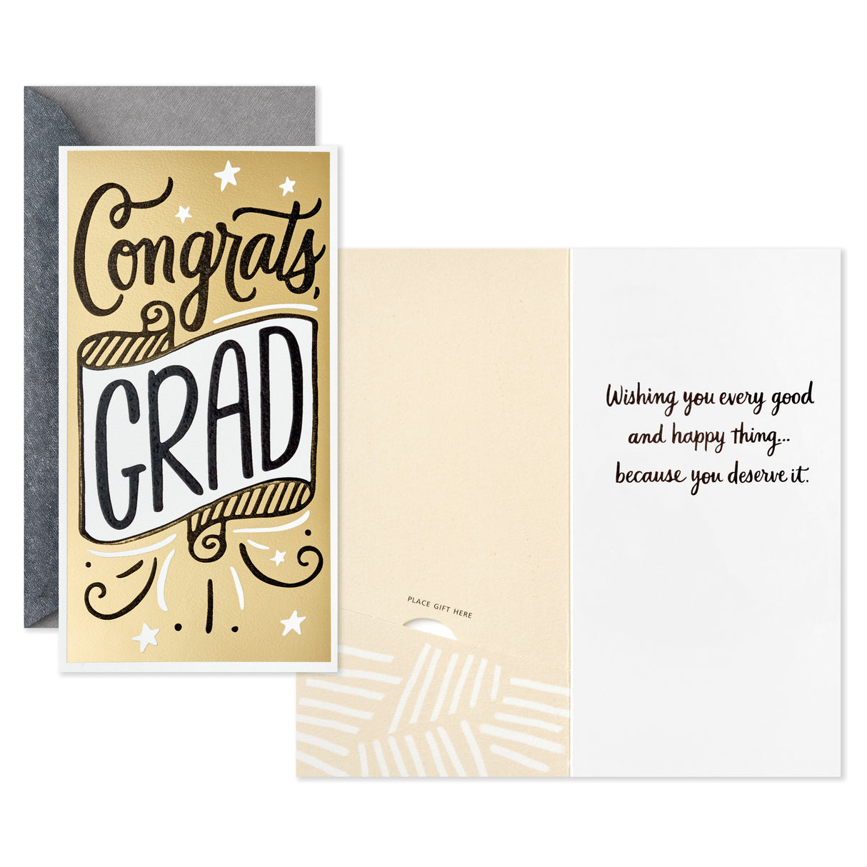 Graduation Money Holder or Gift Card Holder Cards Assortment, Dream Big (4 Cards with Envelopes)